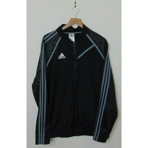 Adidas Basketball Xl Black Striped Track Jacket